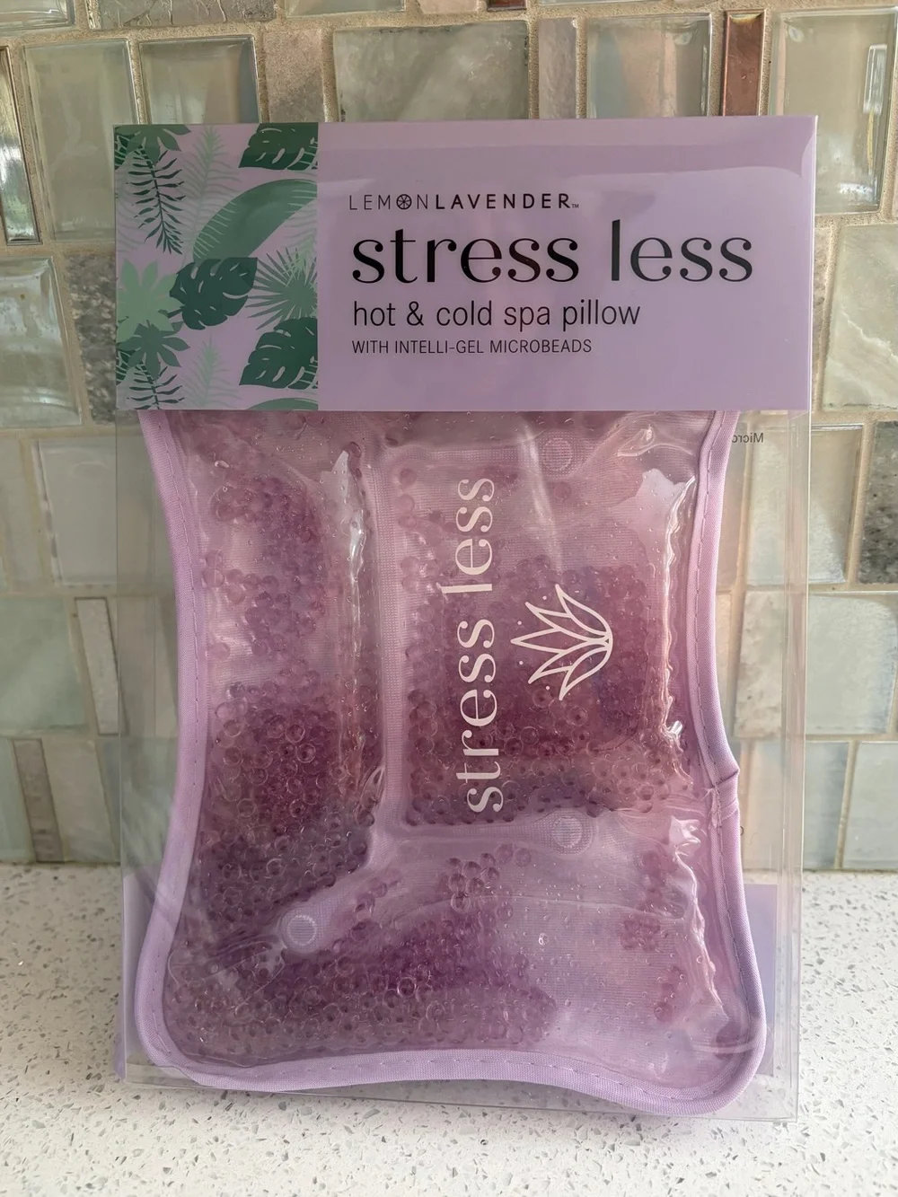 Stress Less Hot & Cold Spa Pillow - Lavender AND Silky satin pillowcase